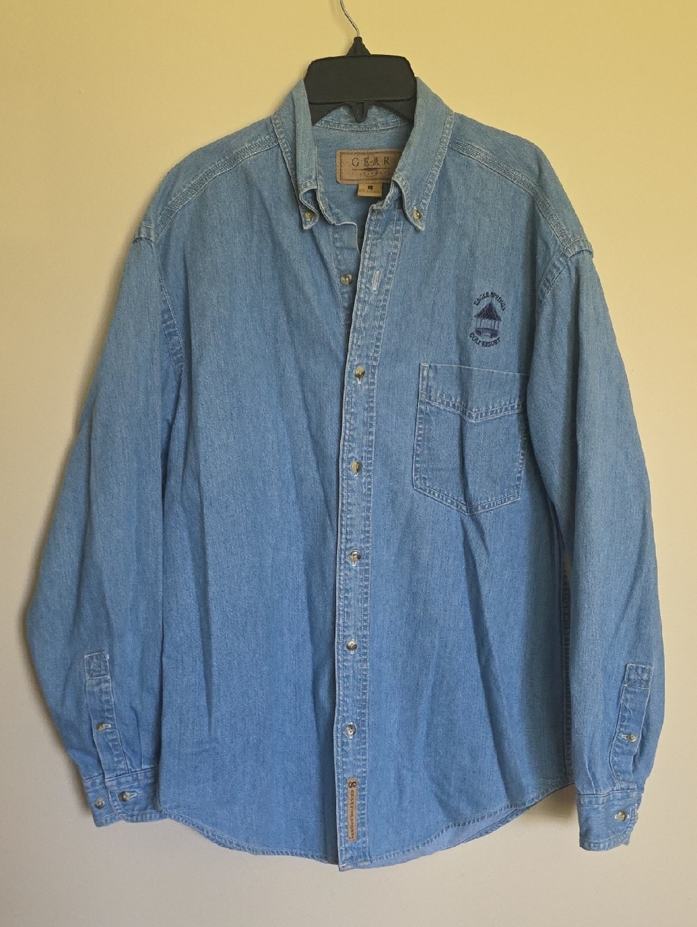 Gear For Sports Classic Light Blue Denim Cotton Button-Down Shirt